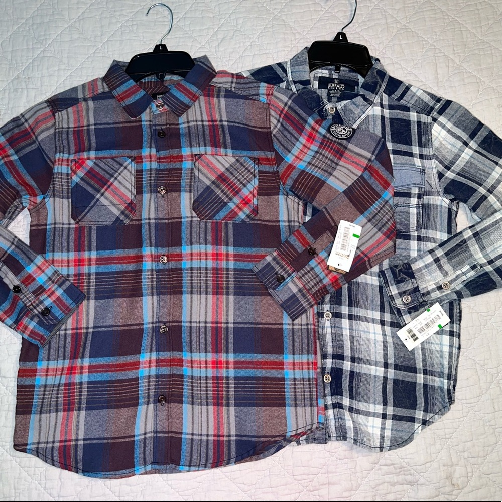 Pair of boys button down shirts- NWT